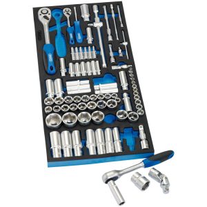 Draper 84 Piece 1/4″ 3/8″ 1/2″ Drive Socket Set In Eva Insert Tray Combination