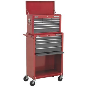 Sealey American Pro 13 Drawer Roller Cabinet and Tool Chest Red / Grey