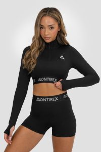Montirex – Icon 1/4 Zip Top – Black – XXL – Women’s 1/4 Zips