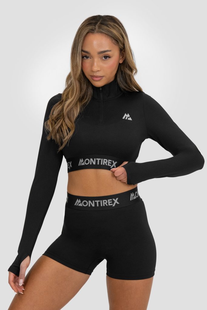 Montirex – Icon 1/4 Zip Top – Black – XXL – Women’s 1/4 Zips