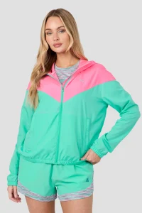 MONTIREX – Move Windbreaker – Pink, Teal – XXS – Women’s Light Jackets