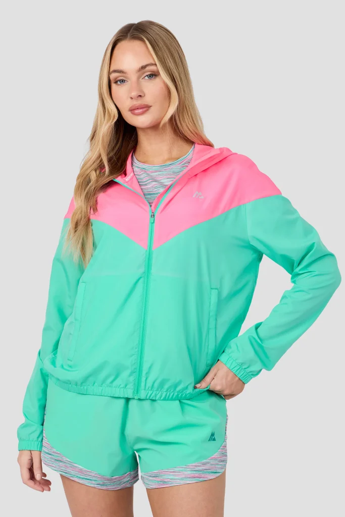 MONTIREX – Move Windbreaker – Pink, Teal – XXS – Women’s Light Jackets