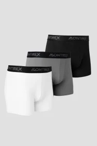 MONTIREX – 3 Pack Trail Boxer – Black, Grey – M – Men’s Underwear