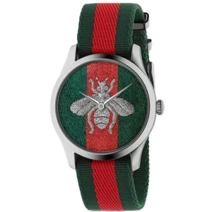 Gucci YA1264148 G-Timeless Bee Fabric Strap Men’s Watch