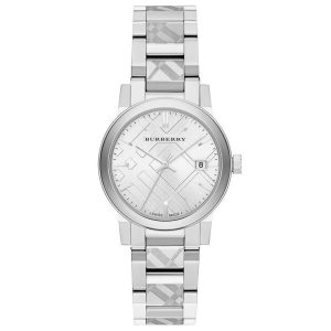 Burberry BU9144 Silver Check Stamped Dial Women’s Watch