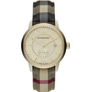 Burberry BU10001 The Classic Horseferry Gold Case Men’s Watch