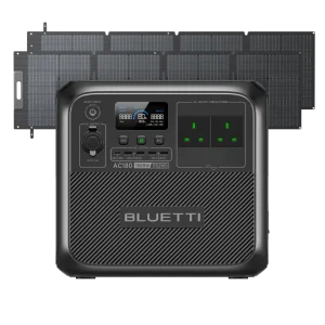 BLUETTI AC180 Portable Power Station | 1,800W 1,152Wh, AC180+2*SP120L | 1800W 1152Wh | 120W Solar Panel