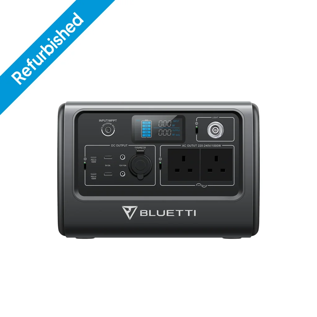 BLUETTI EB70 Portable Power Station | 1,000W 716Wh (Refurbished), Gray