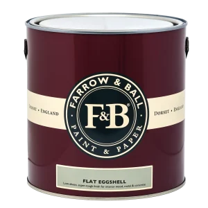 Farrow & Ball Flat Eggshell 2.5L, Light Blue No. 22, Durable Interior Paint