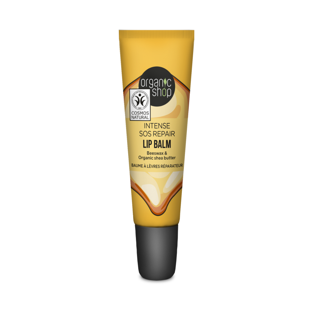 Organic Shop SOS Repair lip balm. Beeswax & Shea butter, 10 ml
