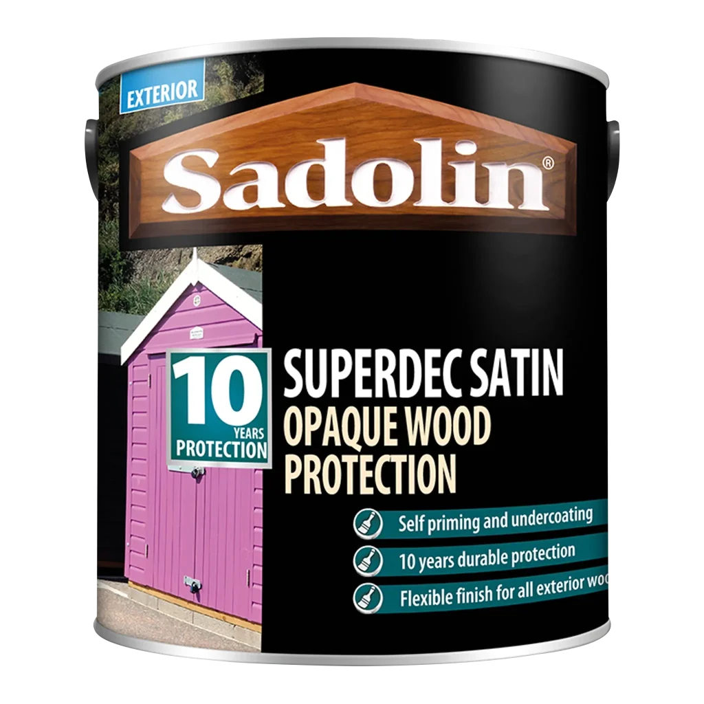 Sadolin Superdec Opaque Wood Protection 1L, Super White – Gloss