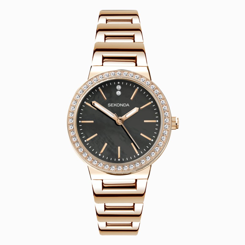 Sekonda Sekonda Amelia Ladies Watch | Rose Gold Case & Alloy Bracelet with Grey Dial | 40530