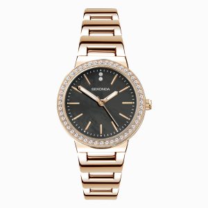 Sekonda Sekonda Amelia Ladies Watch | Rose Gold Case & Alloy Bracelet with Grey Dial | 40530