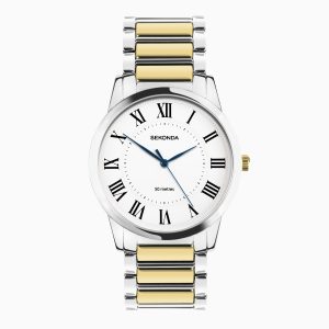 Sekonda Sekonda Beaumont Men’s Watch | Two Tone Alloy Case & Bracelet with White Dial | 30248
