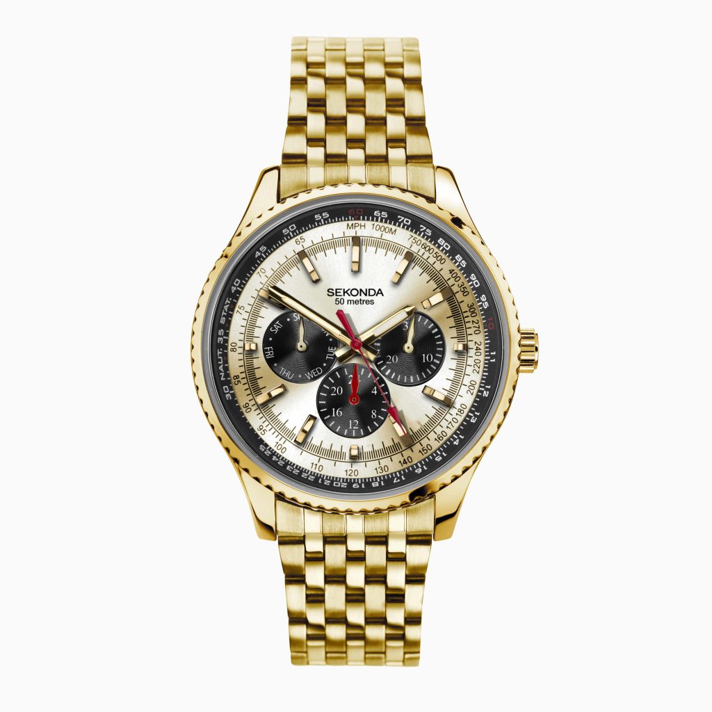 Sekonda Sekonda Maverick Men’s Watch | Gold Case & Stainless Steel Bracelet with Champagne Dial | 30040