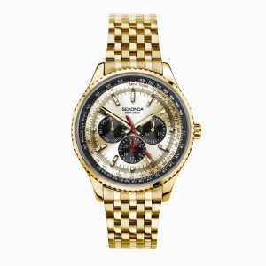 Sekonda Sekonda Maverick Men’s Watch | Gold Case & Stainless Steel Bracelet with Champagne Dial | 30040