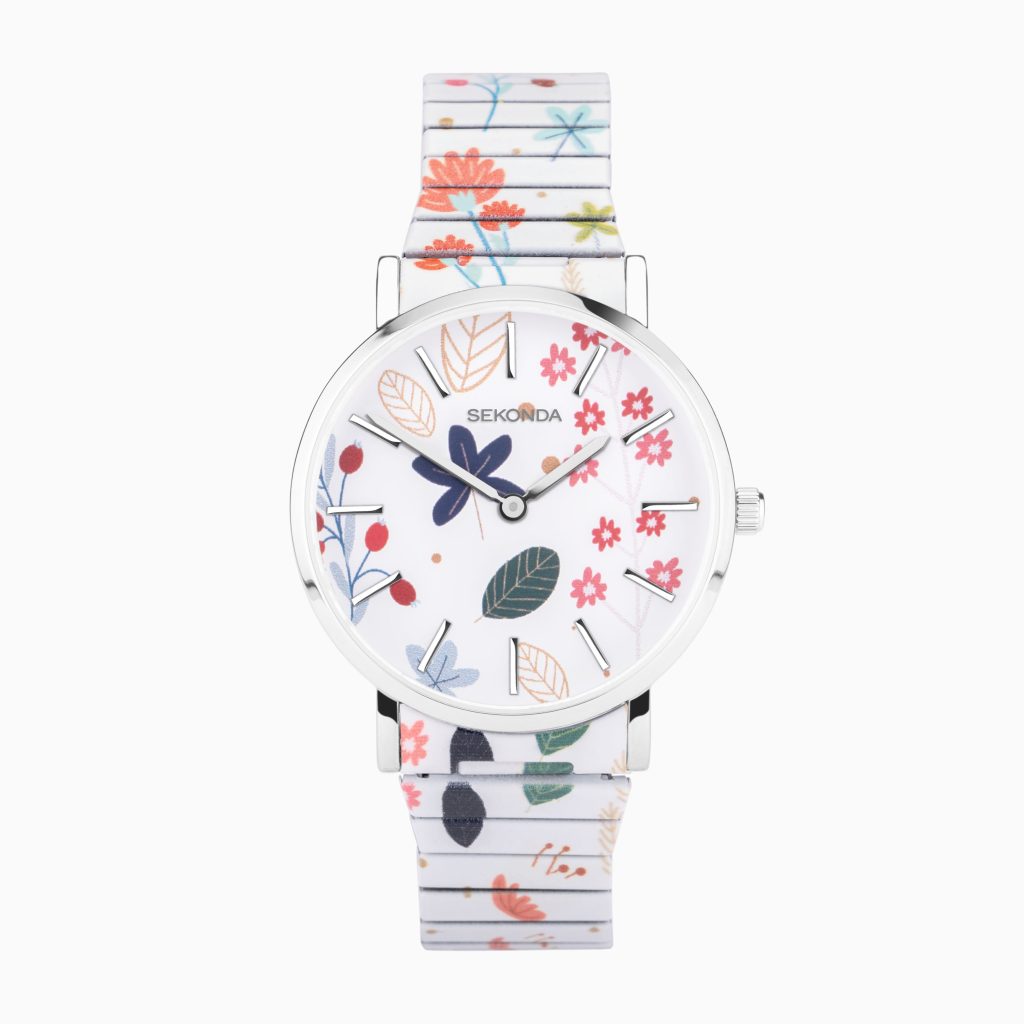 Sekonda Sekonda Maxima Ladies Watch | Silver Alloy Case & Stainless Steel Expander Bracelet with Woodland Dial | 40581