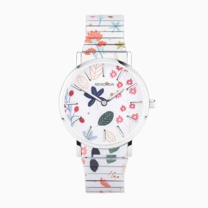 Sekonda Sekonda Maxima Ladies Watch | Silver Alloy Case & Stainless Steel Expander Bracelet with Woodland Dial | 40581