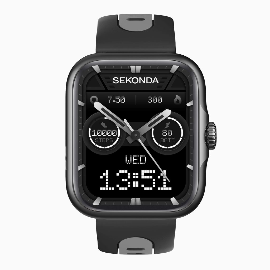Sekonda Sekonda Motion Pro GPS Smart Watch | Black Alloy Case & Black Silicone Strap | 30240
