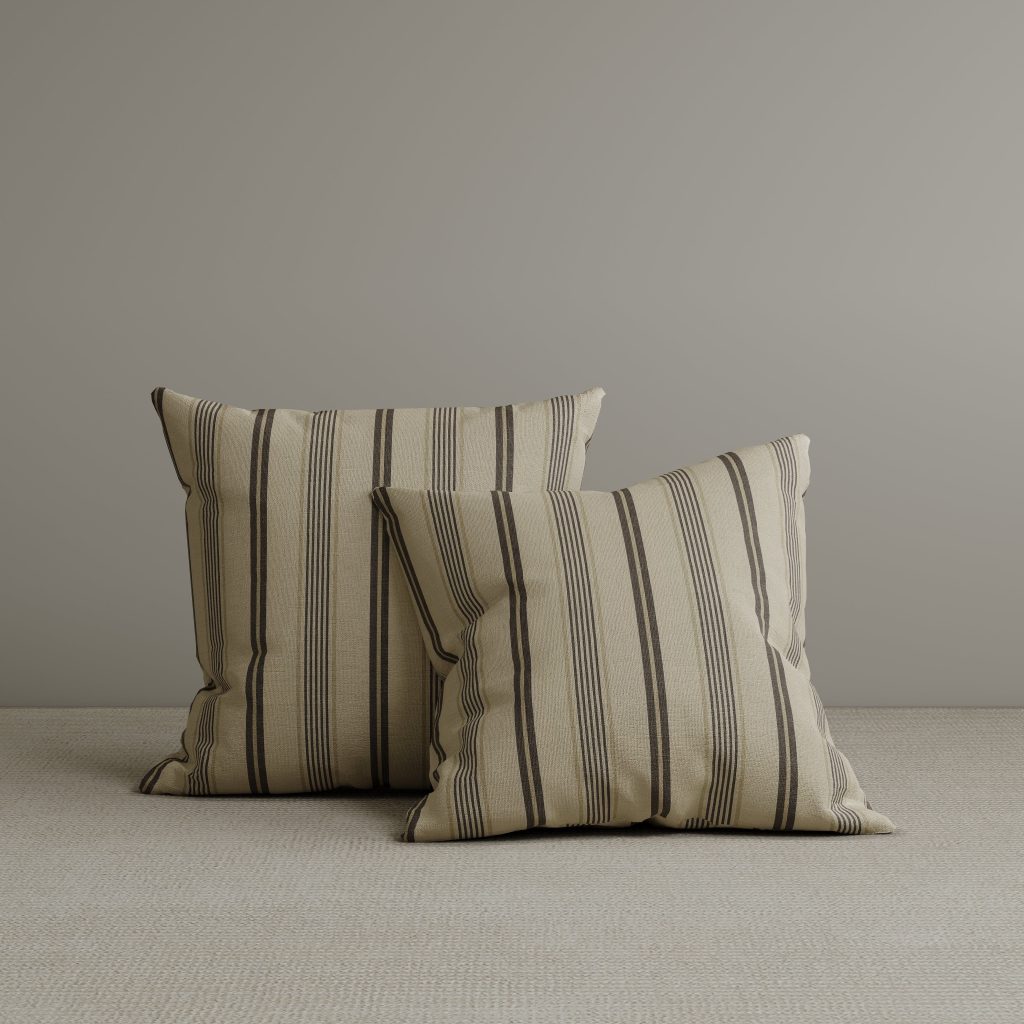 Square Exclusive Design Cushion in Taupe Striped Cotton Linen, 45*45CM