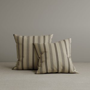 Square Exclusive Design Cushion in Taupe Striped Cotton Linen, 45*45CM